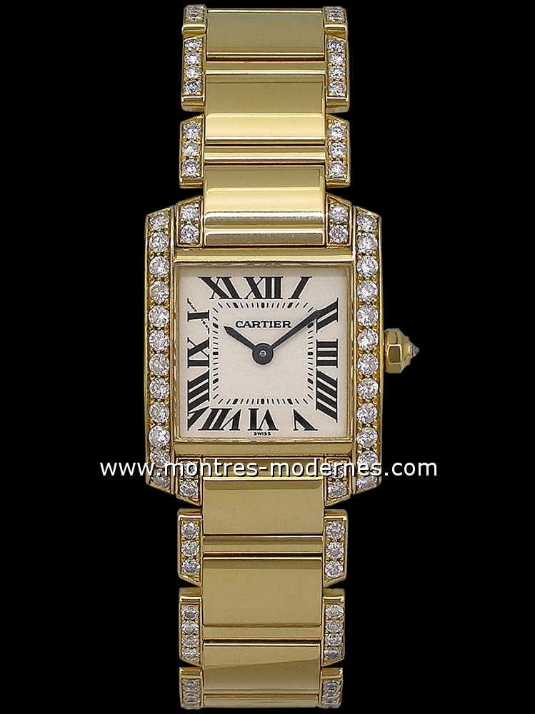 Cartier Tank Française Petit Modèle Diamants - Image 1