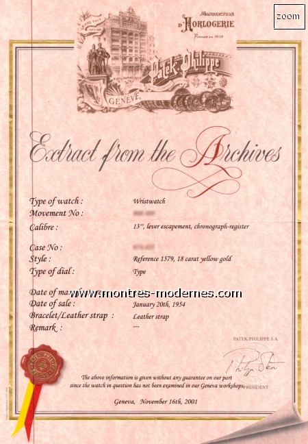 Patek Philippe Chronographe ref 1579 circe 1950 - Image 4