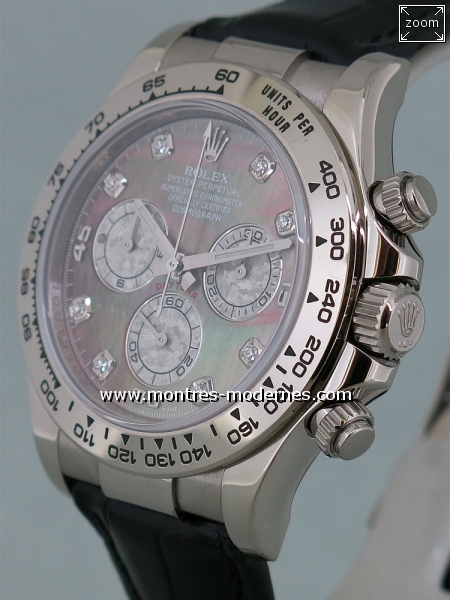 Rolex Daytona 116519 Black Mother Of Pearl Diamonds - Image 3