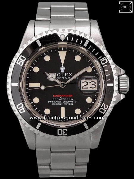 ROLEX SUBMARINER ROUGE REF 1680 MK6 from 1974 - PARIS HEURE