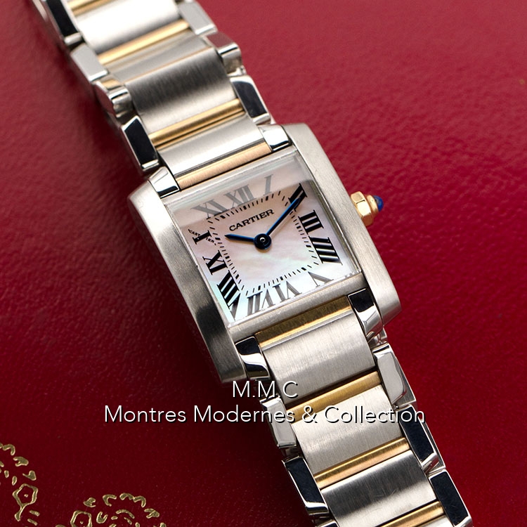 Cartier Tank Française Small Mother of Pearl - Image 6